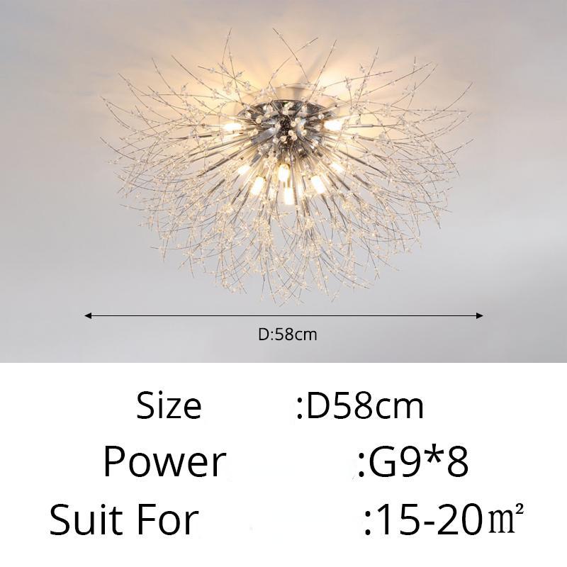 Nordic moderne led kronleuchter Wohnzimmer schlafzimmer esszimmer firefly kronleuchter Einfache hause indoor beleuchtung dekoration decke lampen 8 headlights silber