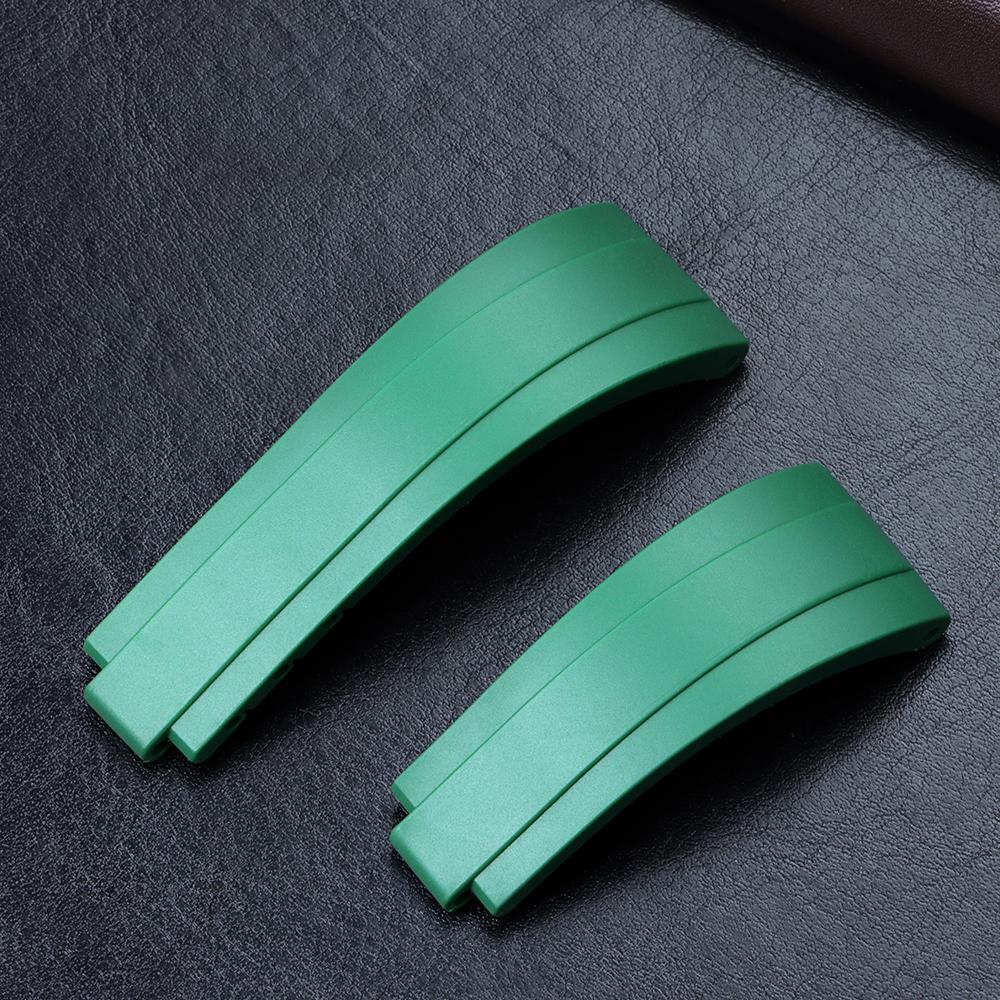 20mm für Rolex Silikon Uhrenarmband Zubehör für Daytona Submariner DEEPSEA GMT Oyster Uhrenarmband Ersatzarmband für Herren 20mm grün