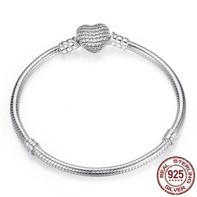 Geld verlieren Verkauf Original Handgemachte Armband Diy Schmuck 925 Sterling Silber Schlange Kette Armbänder Für Frauen Herz Verschluss Machen 23CM grün