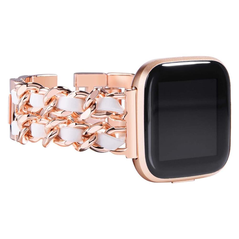 Elegantes Armband für Fitbit Versa 4 3 Sense 2 Smartwatch-Band Armband für Fitbit Versa 2 Lite Uhrenarmband Armband Gliederkette for versa lite