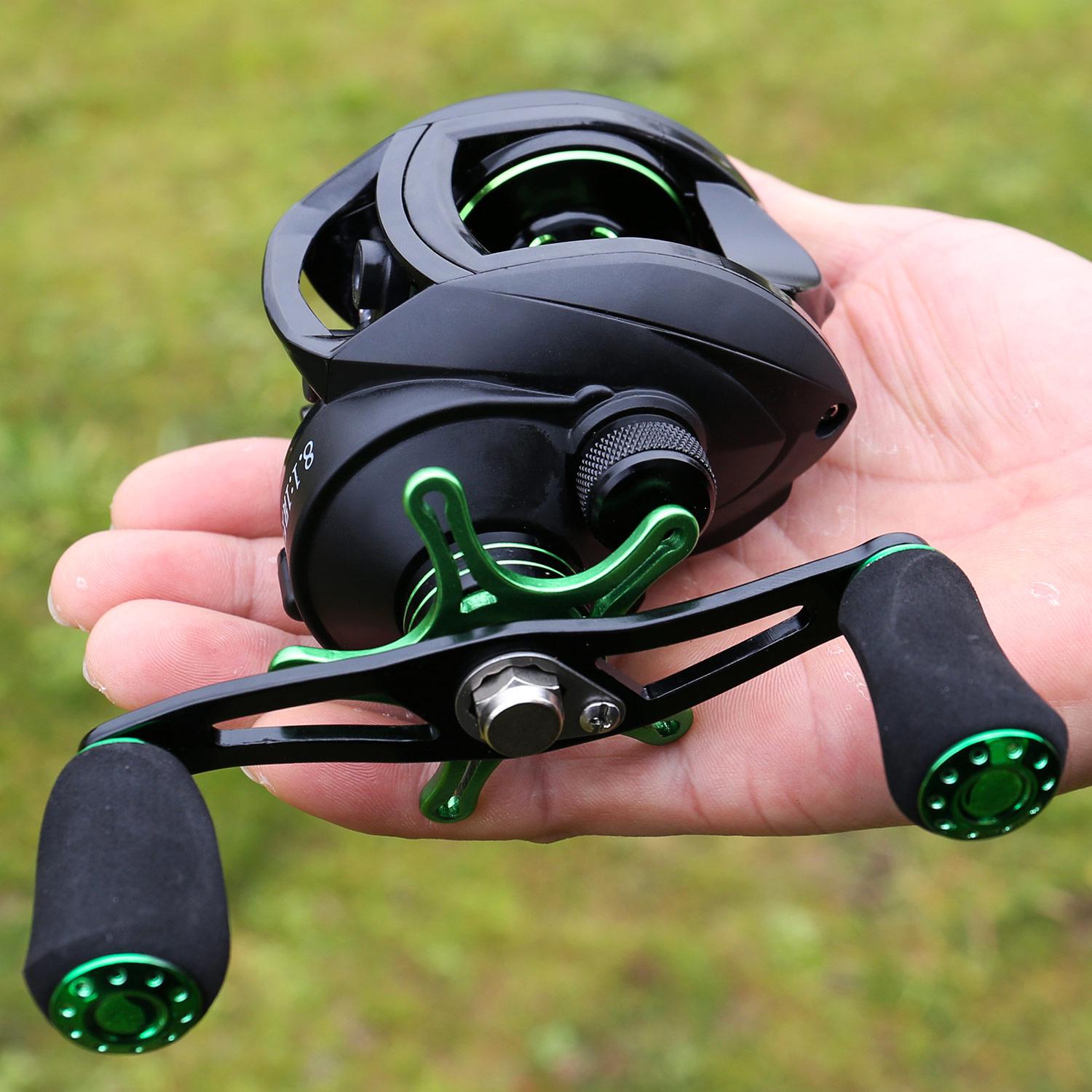 Baitcasting-Angelrolle, magnetische Bremse, Kugellager, 12 + 1 BB, maximale Zugkraft, 12 Pfund, Coregonus Peled Bass Left Hand