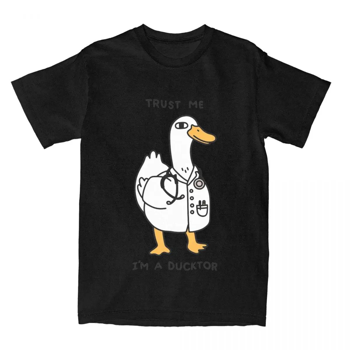 Quack Enten Doktor Herren Damen T-Shirt Humor Witz Bekleidung Vintage T-Shirts T-Shirt Große Größe Kleidung XL schwarz