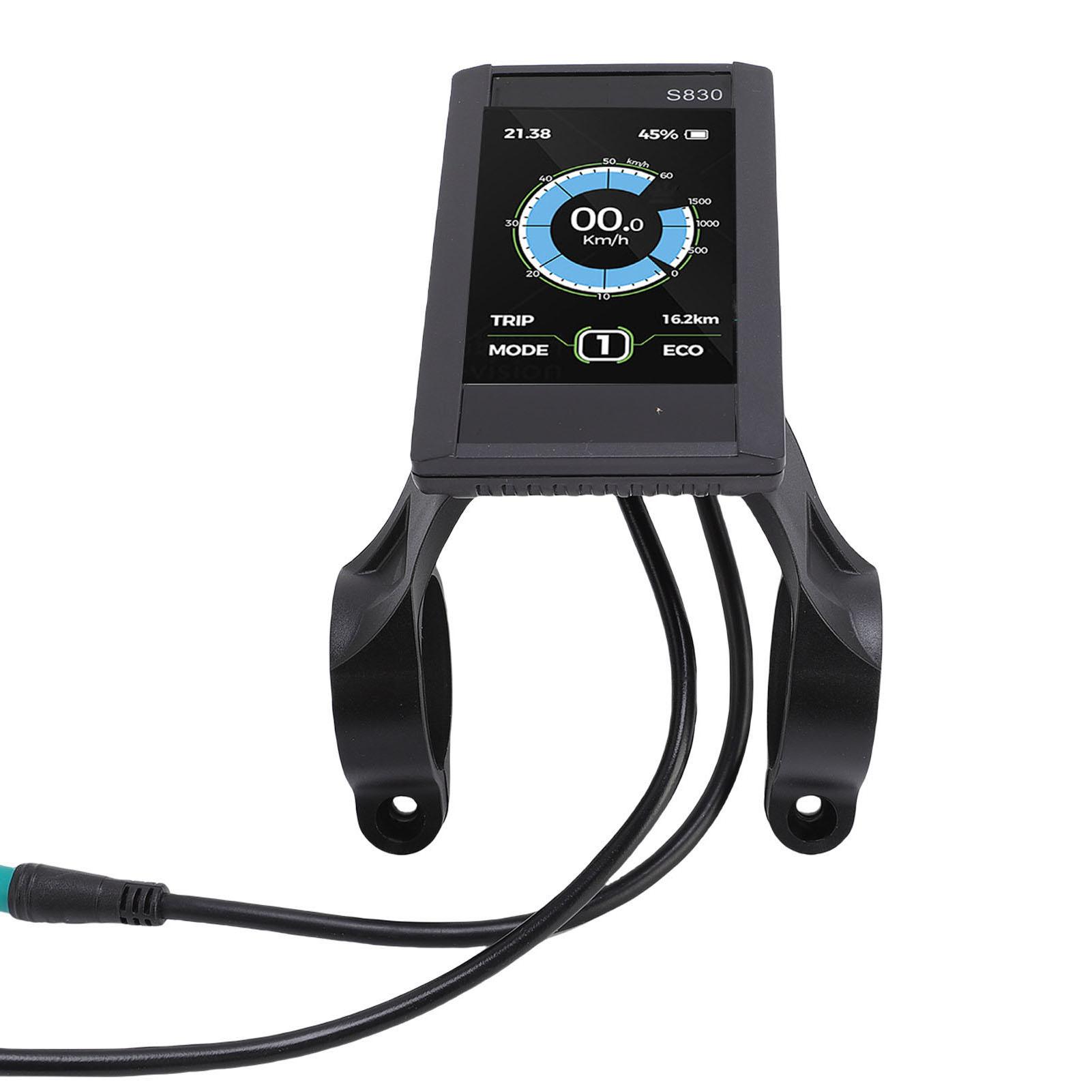 Elektrischer LCD-Anzeigemesser LCD S830 Anzeigebildschirm Bedienfeld mit 5-adrigem wasserdichtem Kabel für Elektrofahrrad-Roller