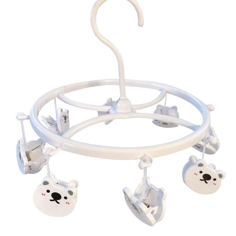 Kunststoff Hänge-Wäscheständer Socken Unterwäsche Ärmelschoner Kleine Stoffklammer für Zuhause Studentenwohnheim weiß