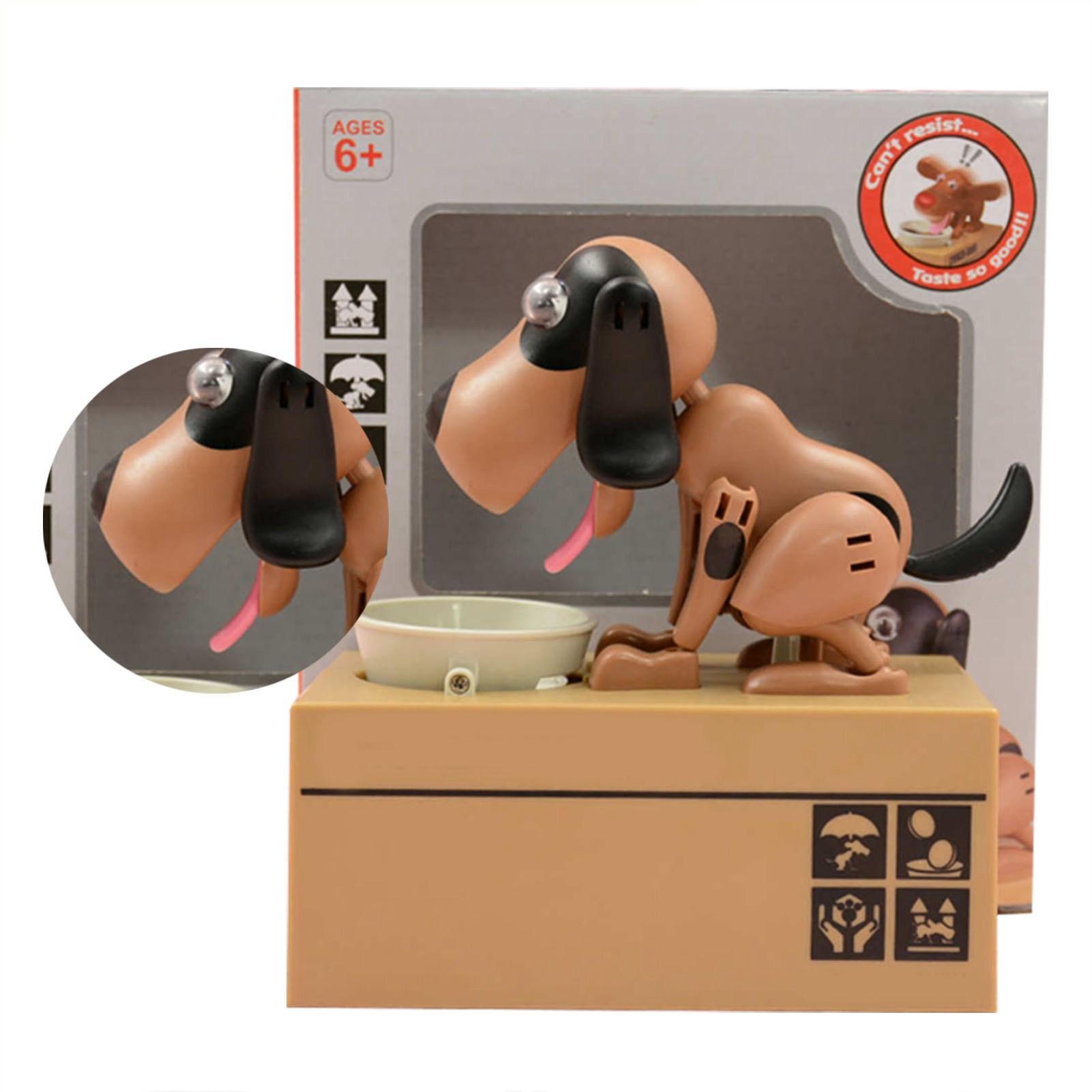 Hunde-Spardose für Kinder Cartoon Niedlich Attraktiv Geldspardose Münzbank zur Dekoration Schwarz One Size bunt