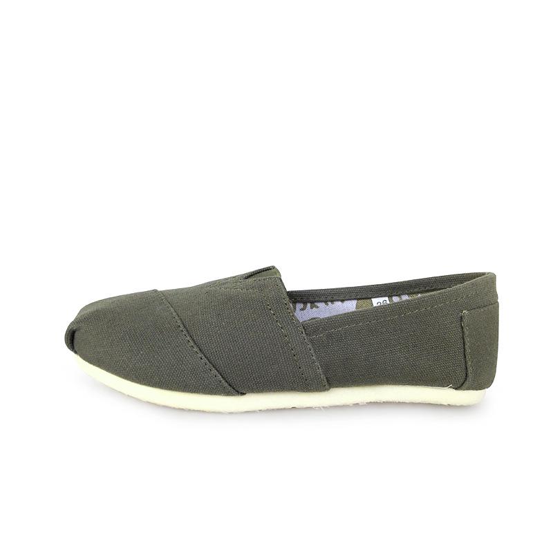 Neue 2025 Canvas-Schuhe Herren- und Damen-Slipper einfarbig Toms-Schuhe Thomas Stoffschuhe Mary-Schuhe bequem und vielseitig 36 armee grüne