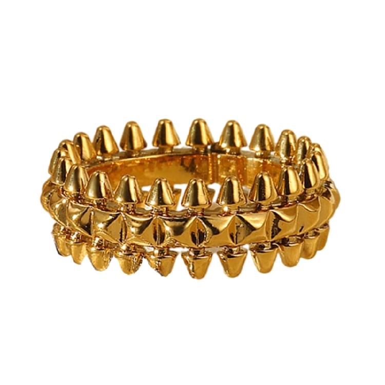 Elegante Runde Ringe Eheringe Geometrische Verlobungsringe Fingerringe Edelstahl-Textur Perfekt für Frau und Mann brown