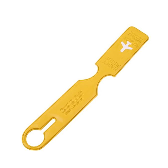 Buntes Reisegepäckanhänger-Namensadressen-ID-Reisekoffer-Taschen-Gepäcketikett gelb