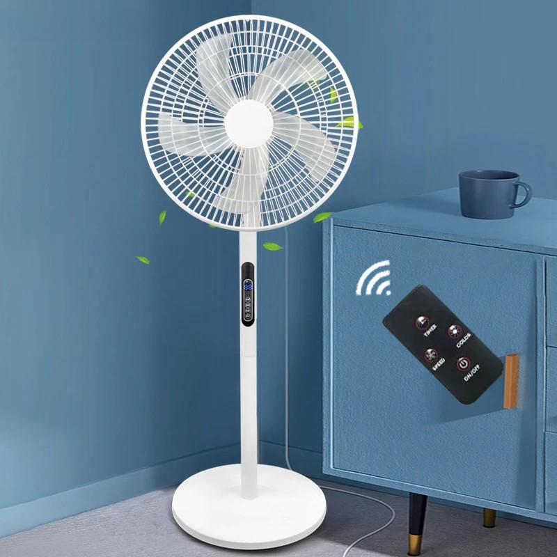 16 Zoll Standventilator Haushalts Leistungsstarker Vertikaler Elektrischer Ventilator Schwenkkopf Zeitschaltuhr Fernbedienung Ventilatoren Haushaltsgerät gray
