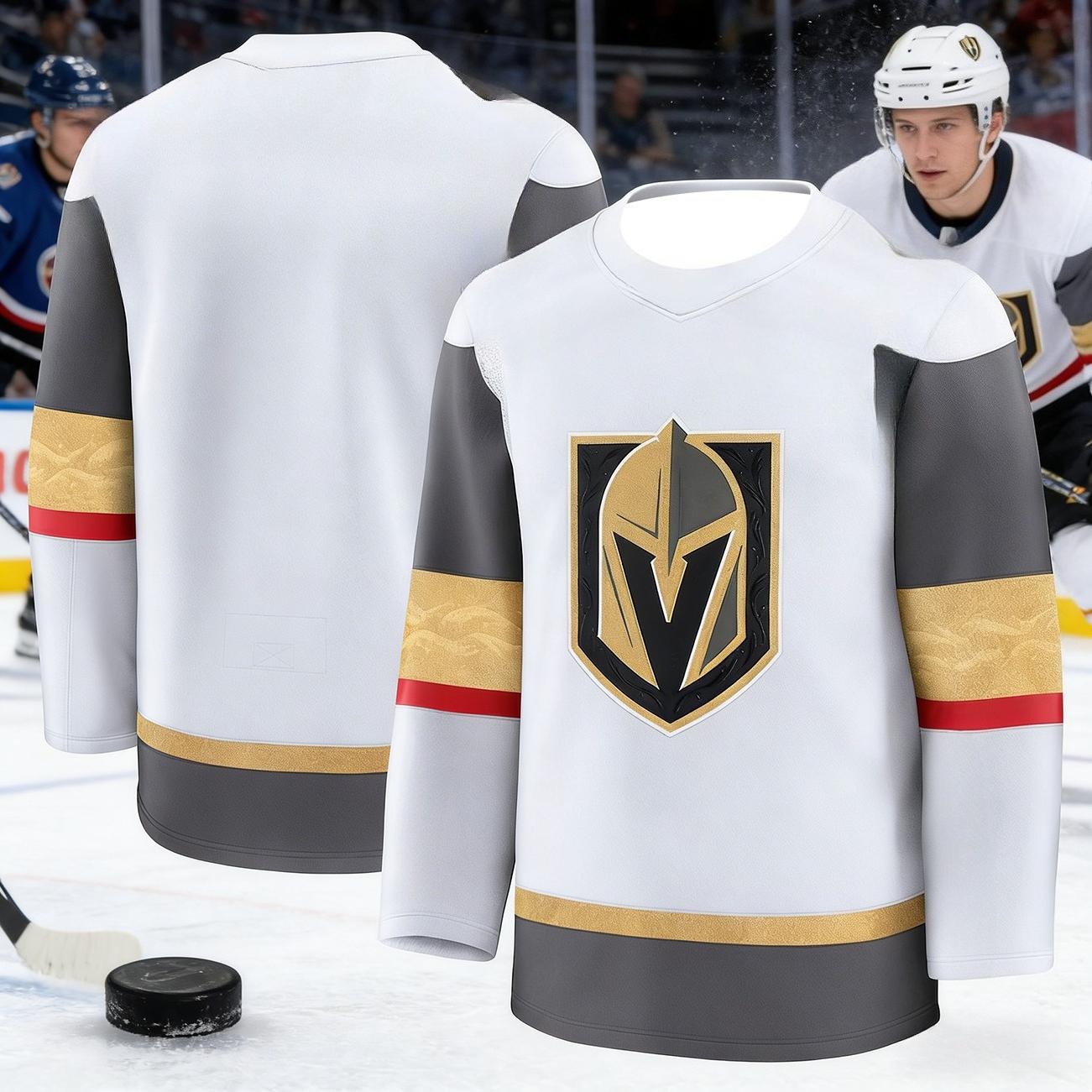 2026 Bestseller Herren Las Vegas Golden Knights Eishockey Trainingsshirt - Atmungsaktiv, Schnelltrocknend Langarmshirt Kinder 3XL black