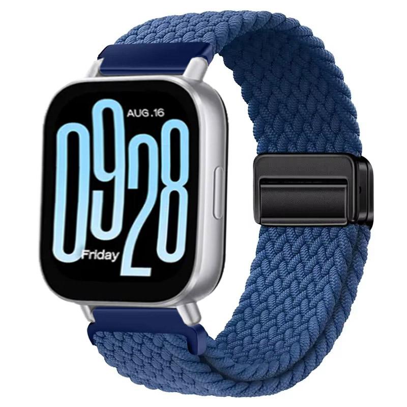 Magnetisches Nylonarmband für Redmi Watch 5 Active Smartwatch-Armband Geflochtenes Armband Armband für Xiaomi Redmi 5 Lite Zubehör for 22mm band blau