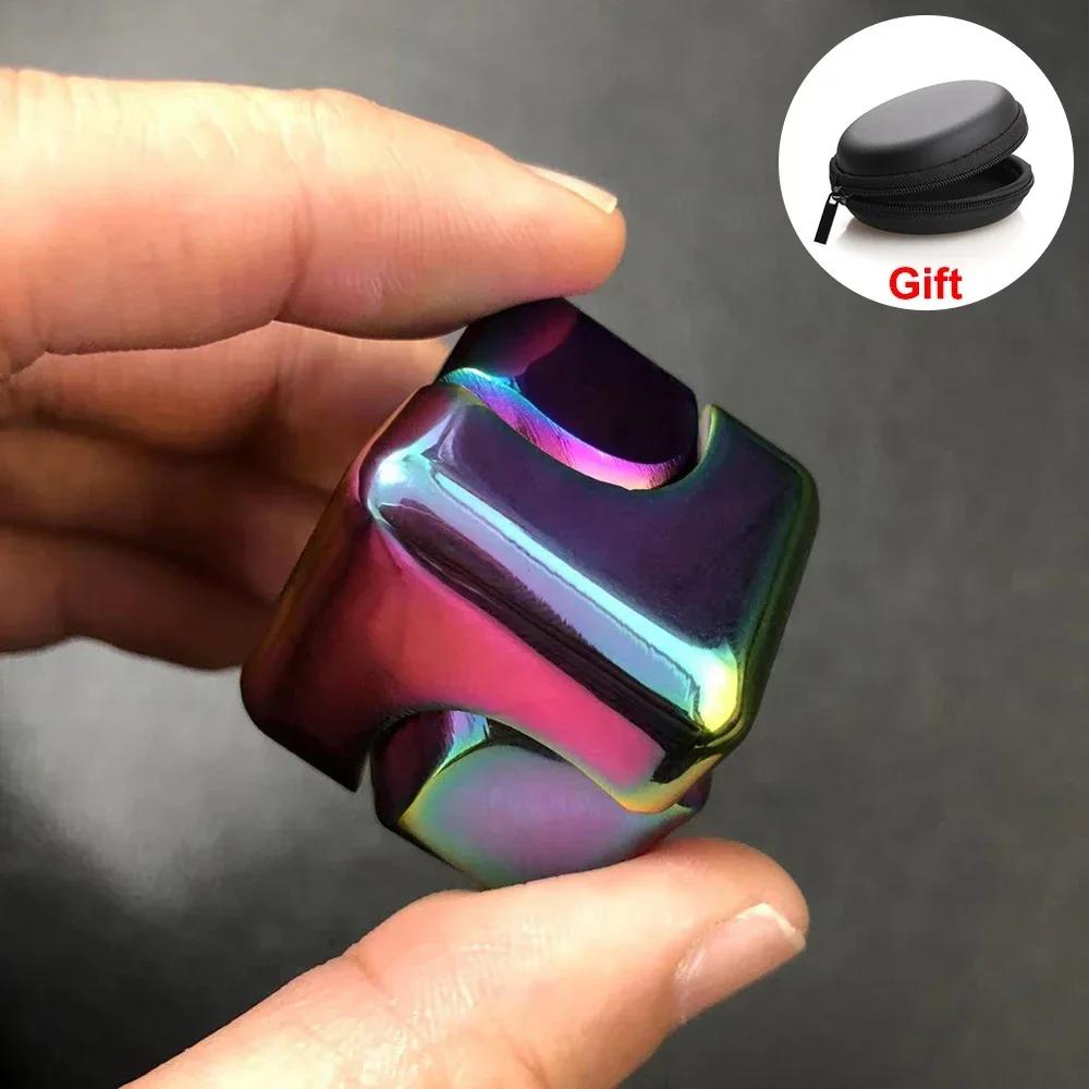 Legierung Würfel Spinner Fingerspitzen Gyroskop Fidget Anti-Stress Spielzeug Erwachsener Büro Zuhause Reise Tragbar Stressabbau Spielzeug Weihnachtsgeschenke