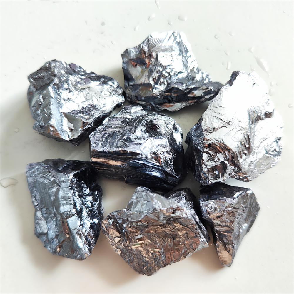 Energie Roh Terahertz Stein Metallischer Glanz Mineral Exemplar Garten Kristalle Heilung Reiki Energie Wohndekoration Stein 90-100g