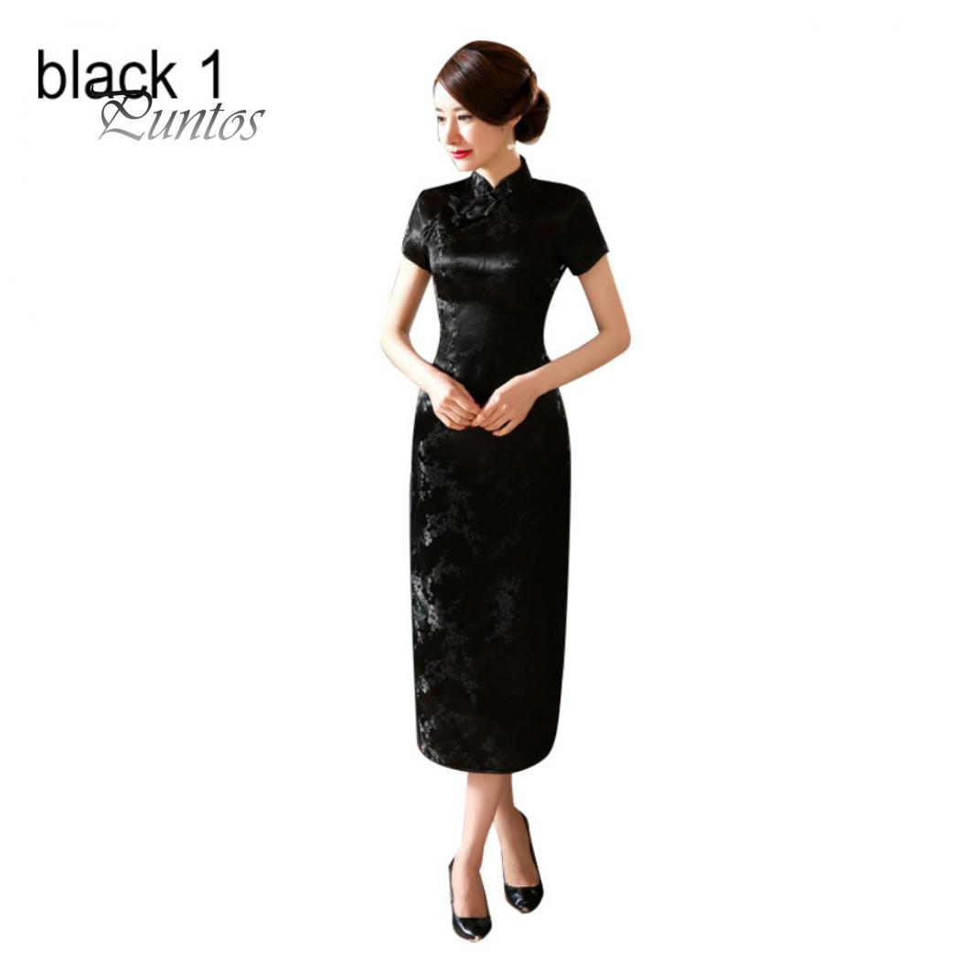 Traditionelles chinesisches Frauen-langes Cheongsam-Brautjungfer-Kurzarm-Abendkleid XXL