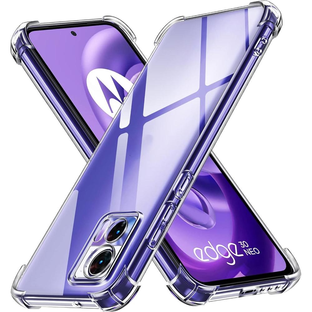 Dicke Stoßfeste Klare Hülle für Motorola MOTO Edge 30 40 50 60 Fusion Edge30 Pro Edge40 Ultra Edge 50 Neo Weiche Abdeckung Hülle Motorola Edge 30 Neo purple