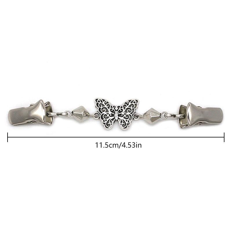 1PC Metall Corsage Brosche Perle Kette Pullover Strickjacke Clip Schal Schnalle Anti-Slip