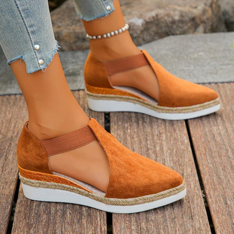 Mode 2024 Heißer Verkauf frauen Schuhe Closed Toe frauen Sandalen Neue Runde Kappe Casual Sandalen Frauen Hohe Qualität Solide keil Einzelnen Schuhe 41