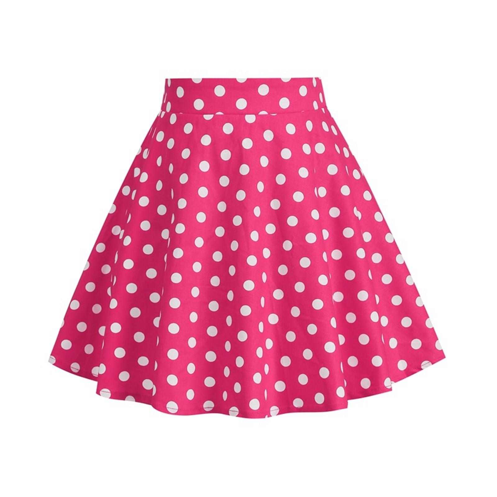 Sommer Kinder Dot Print Vintage Kinderkleidung Mädchen Rock 140 heißes rosa