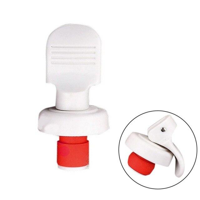 1/2/3/5Pcs Presse Bier Wein Stopfen Vakuum Versiegelt Stecker Wein Flasche Stopper Wein Saver caps Barware Küche Werkzeuge Wein Flasche Stopper 1pc weiß