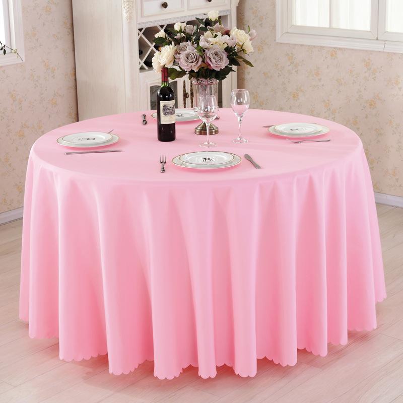 Einfarbige, schlichte Tischdecke, große runde Tischdecke, Hotel-Bankett, Hochzeit, runde Tischdecke 340cm/1630g