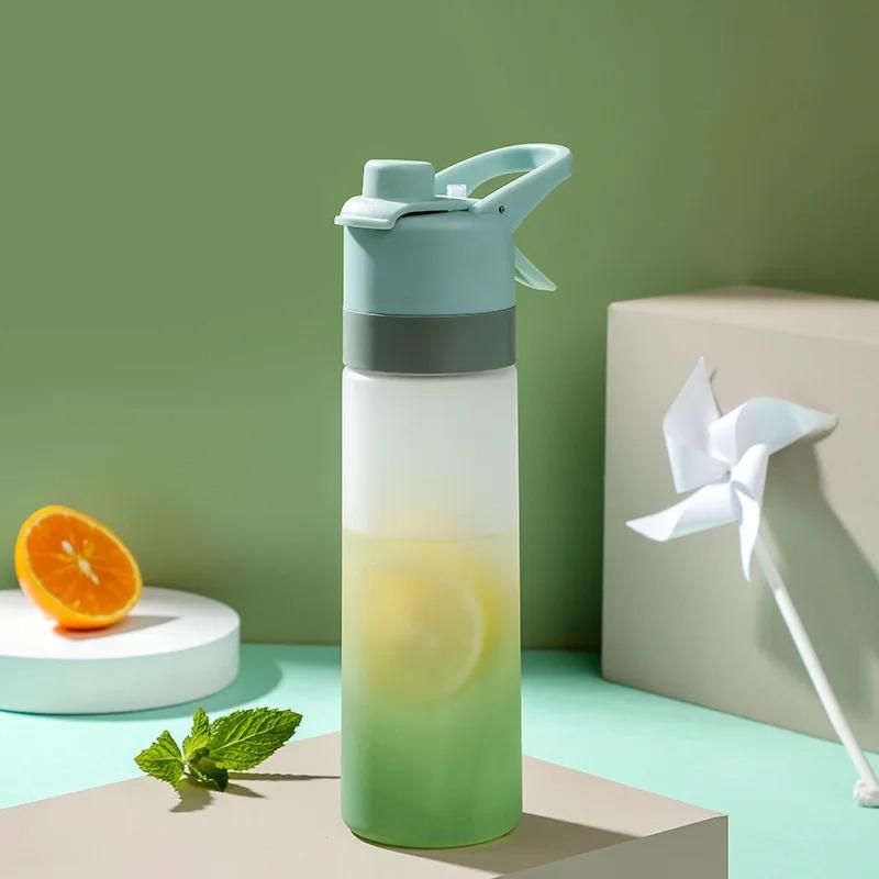 650 ml Sprühwasserflasche, tragbare Outdoor-Sport-Wasserflasche für Mädchen, Fitnessstudio, Fitness, Trinken, Trinkgeschirr, Wandern, Reiten, Wasserflasche 650ml