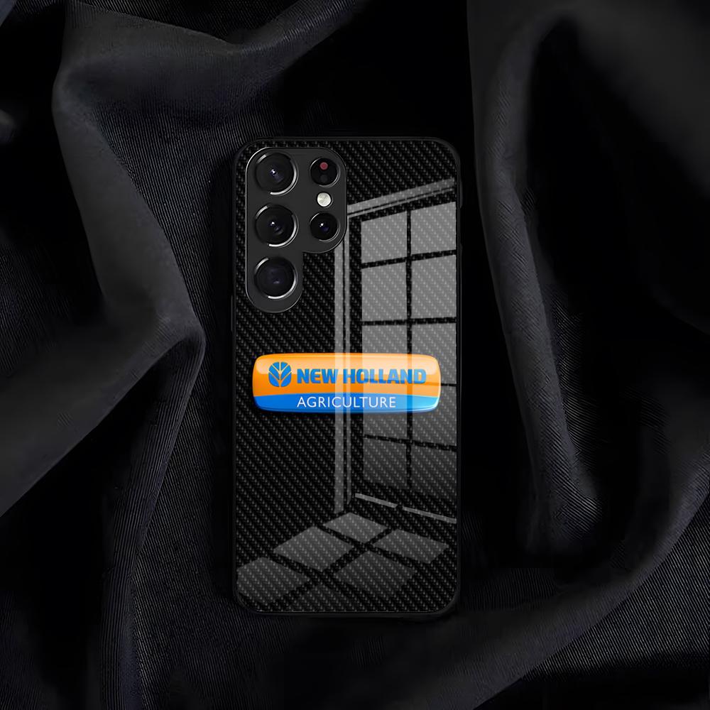 Traktor N-New H-Holland Handyhülle für Samsung S26 S25 Edge S24 S23 S22 S21 S20 Ultra Plus FE Glasabdeckung Galaxy S25 Edge