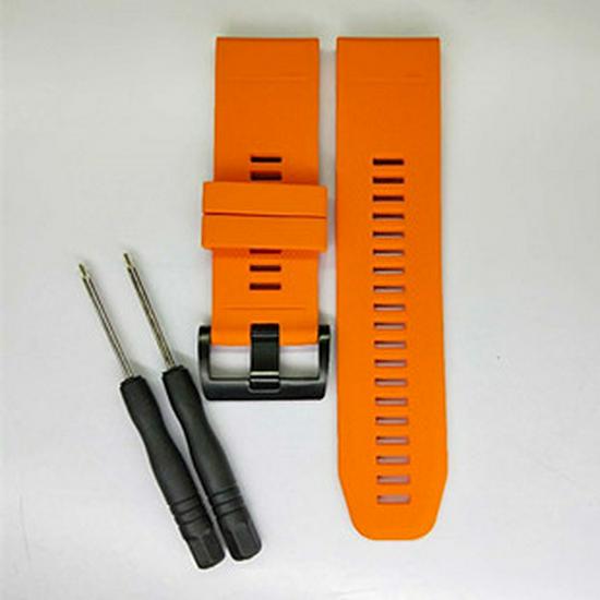 Garmin fenix Schnellverschluss Silikon Uhrenarmband für fenix 5/5S/5X, 6X, 7X, 3/3HR 22mm Regular Buckle orange