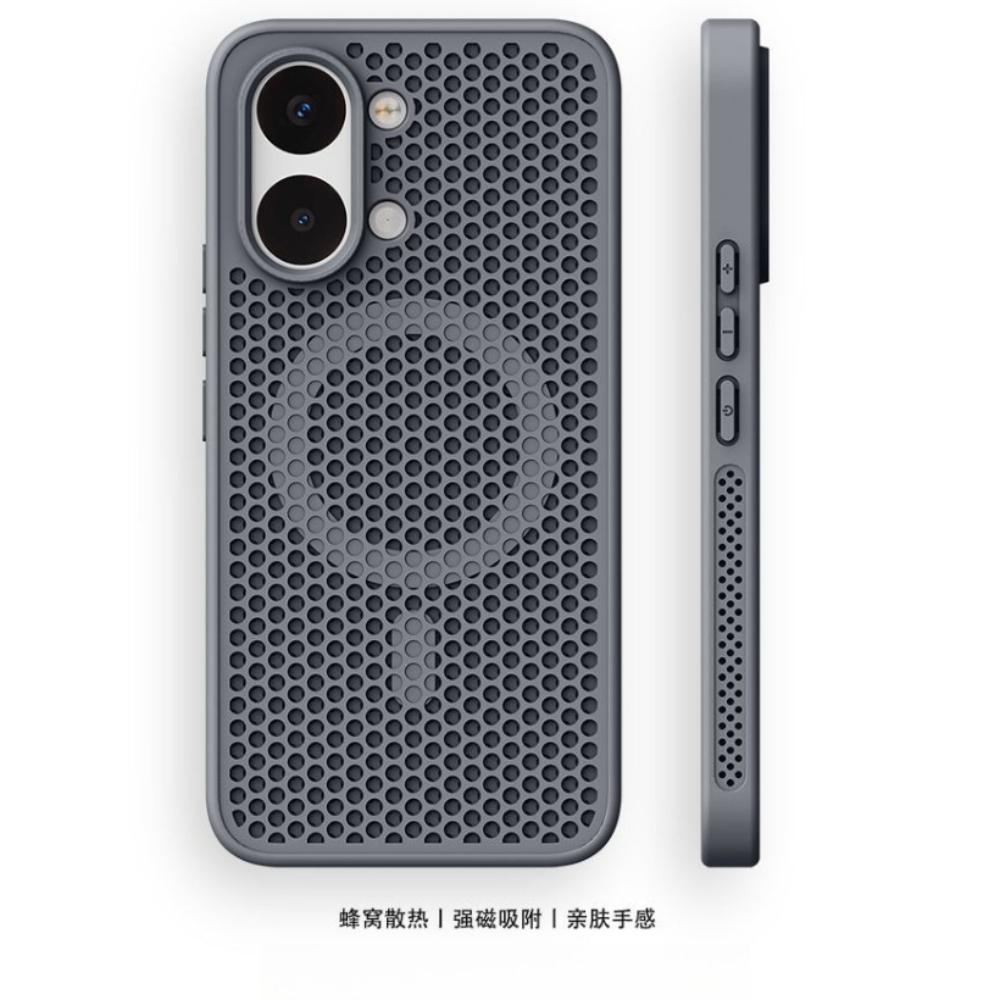 Für POCO X8 Pro Max Hülle Harte PC+TPU Wabenstruktur Wärmeableitung Magnetisch Rutschfest Schützt Handy-Rückseite Für POCO X8 Pro Hülle Poco X8 Pro graue