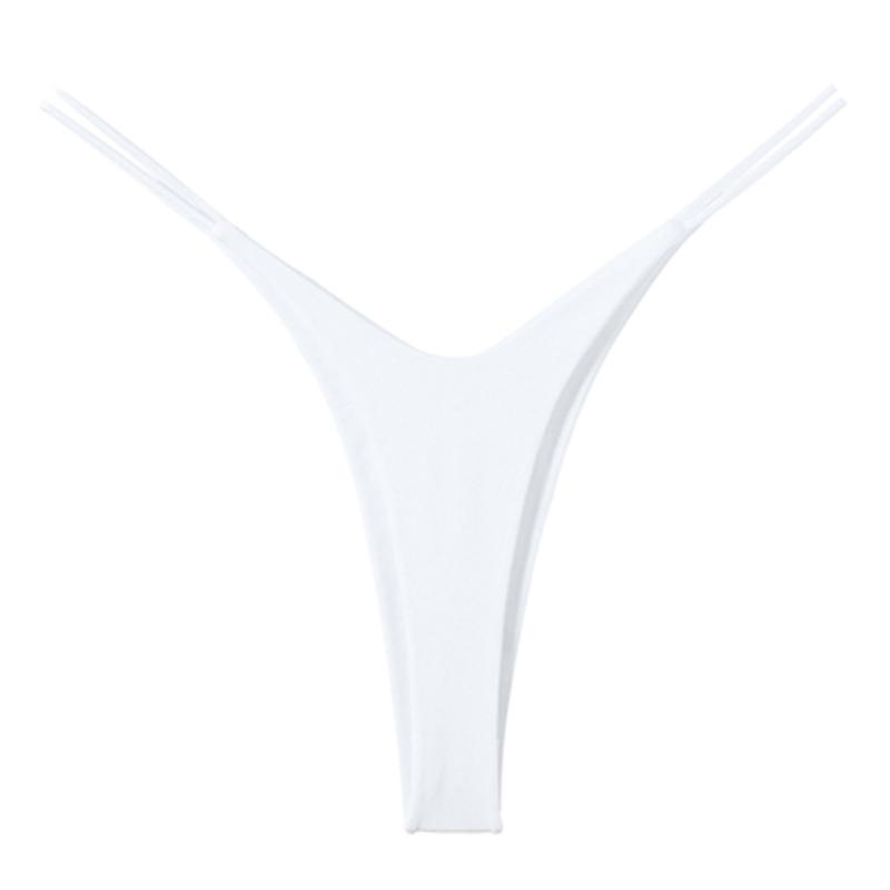 TERMEZY Frauen Sexy Niedrige Taille Tanga Höschen Nahtlose Dünne Seil Unterwäsche Weibliche G String Dessous Versuchung Bikini S weiß