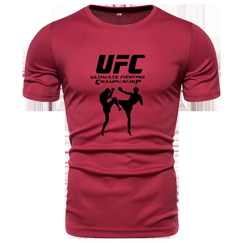 2025 UFC Sommer Herren Rundhals Kurzarm T-Shirt - Europäischer & Amerikanischer Stil XL schwarz/rot