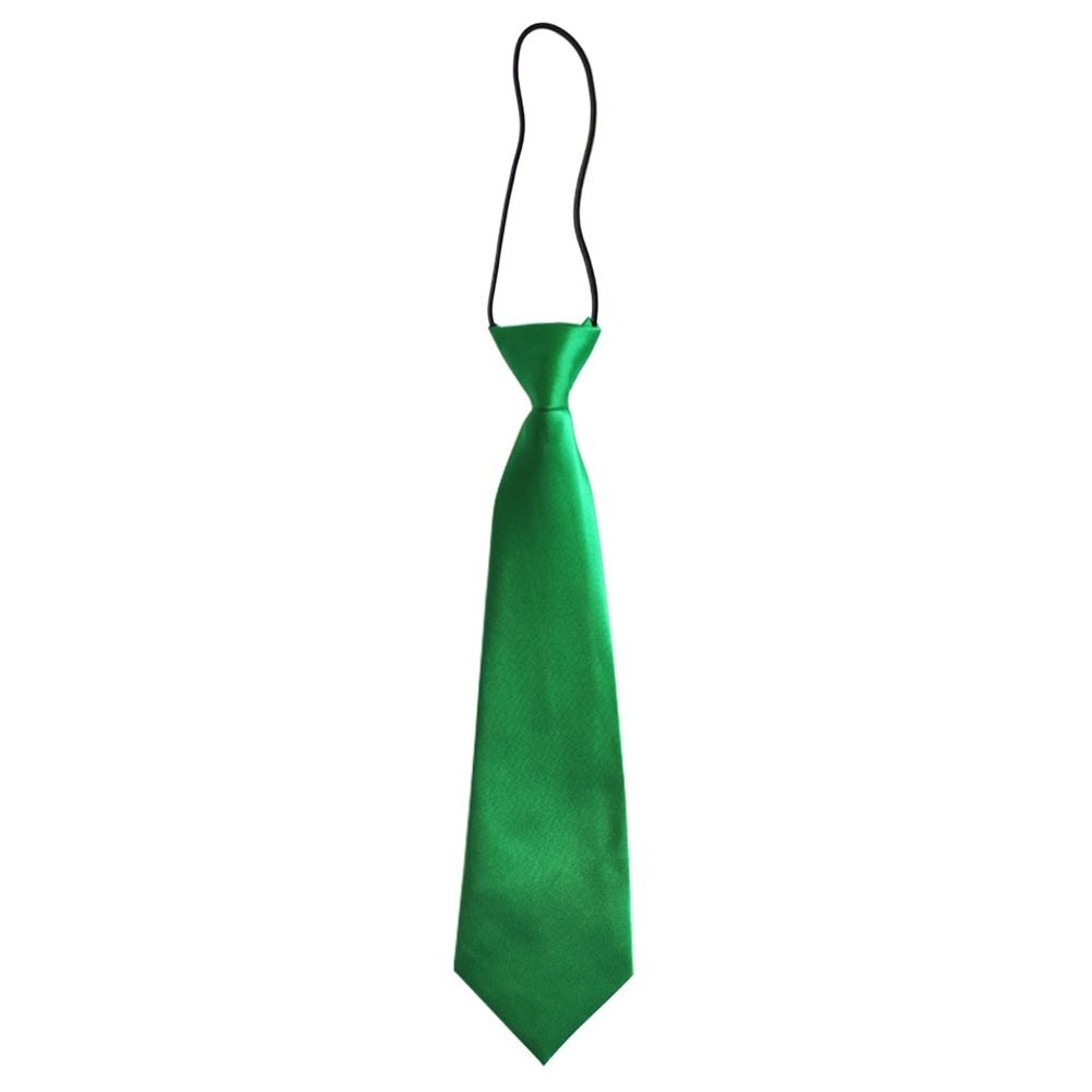 Einheitliche Farbe Kurzer Stil Klassische Satin Elastischer Halskrawatte Keine Kleine Krawatte Hochzeit Schule Kinder Krawatte hellgrüne