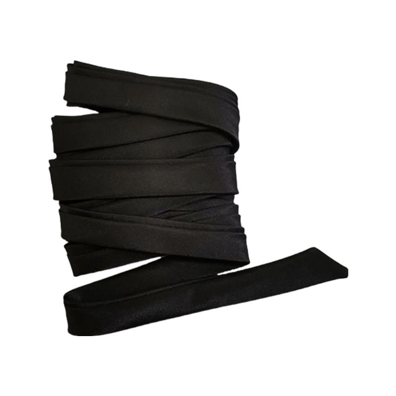 Elegante Schnürung Satiniertes Schleifenband für Hochzeitskleid 110 Zoll lang Korsett Rücken Sets Schleifenband zum Binden für Kleider Reißverschluss Ersatz schwarz