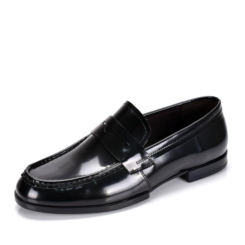 Luxuriöse Slipper Herren Echte Leder Italienische Loafer Schuhe Für Herren Schwarzes Lackleder Formelle Oxford Herren Hochzeitsschuhe 38 schwarz