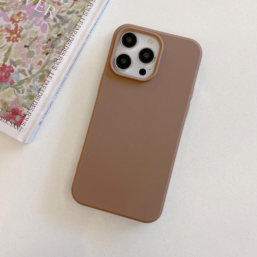 18 Farben zur Auswahl. Ultradünne Handyhülle für iPhone 16 16e 16 Pro Max 16 Plus 15 14 13 12 11 XR XS MAX 6 7 8 Plus SE. Einfarbige Schutzhülle iPhone 7 Plus/8 Plus braun