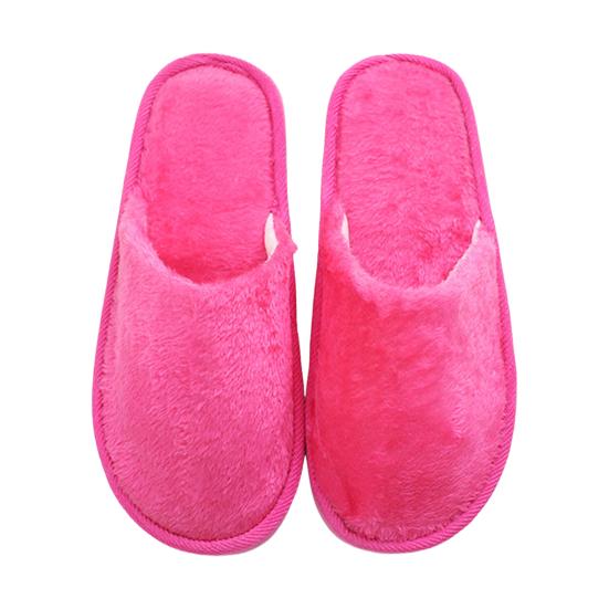 1 Paar waschbare Hausschuhe mit weichen Sohlen, trendige, rutschfeste Paar-Hausschuhe mit flachem Absatz 38-40 rose rot