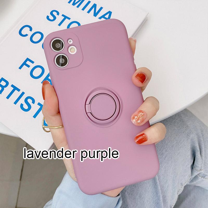 Mit Ringhalter-Telefonhülle für Samsung Galaxy S24 Ultra S23 S22 S21 Plus A13 A52 A53 A54 TPU-weiche Rückseite For Galaxy S23 lavendel lila
