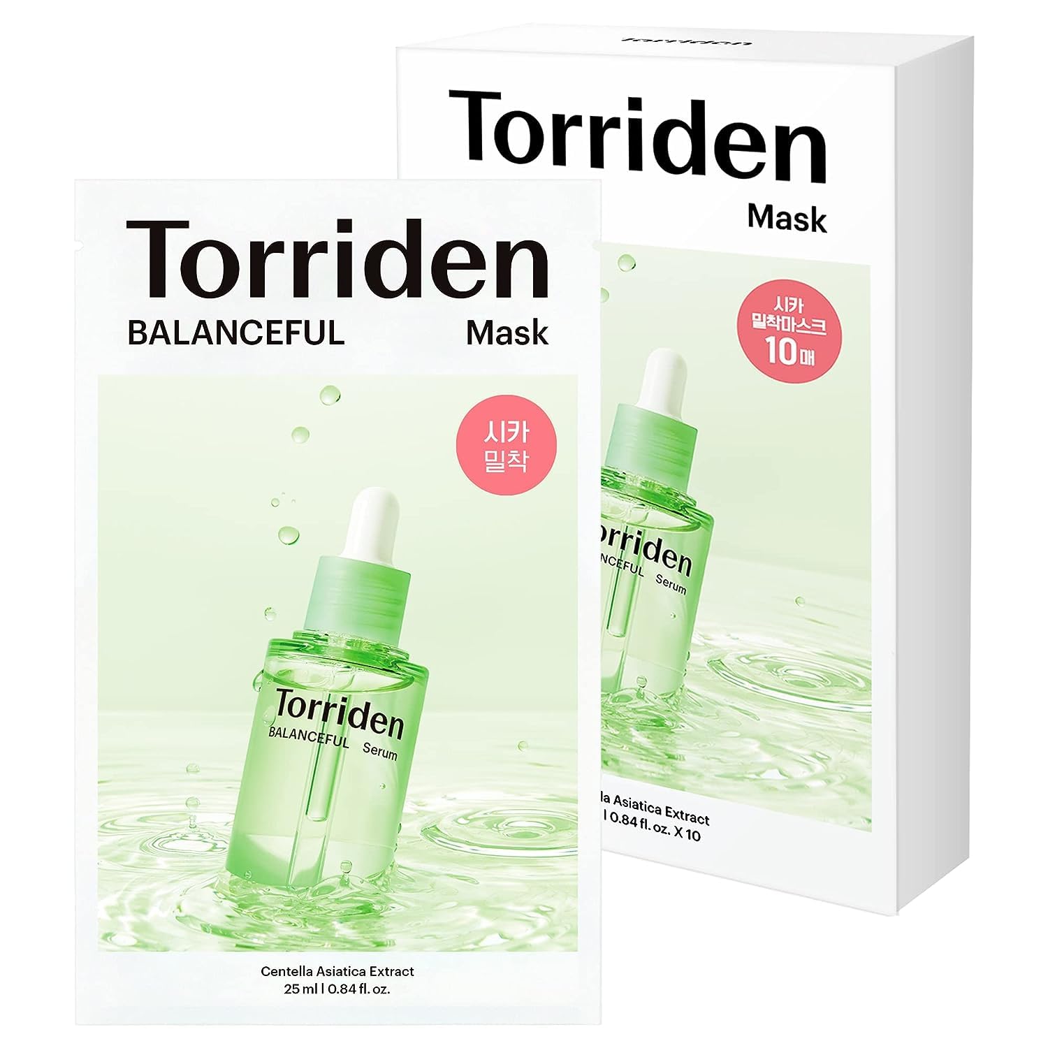 Torriden Balance Full CICA Mask Tuchmaske für empfindliche zarte Haut Balance beruhigt raue und schwankende Koreanische Kosmetik (10 Blätter) [Offiziell &
