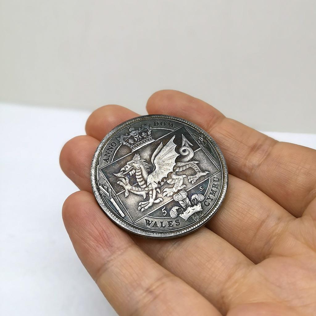 Kopie der Bronzemedaille der britischen Königin Victoria von 1887, Sammlung britischer Roter Drache-Münzen, Vintage-Münzsammlung 1pcs