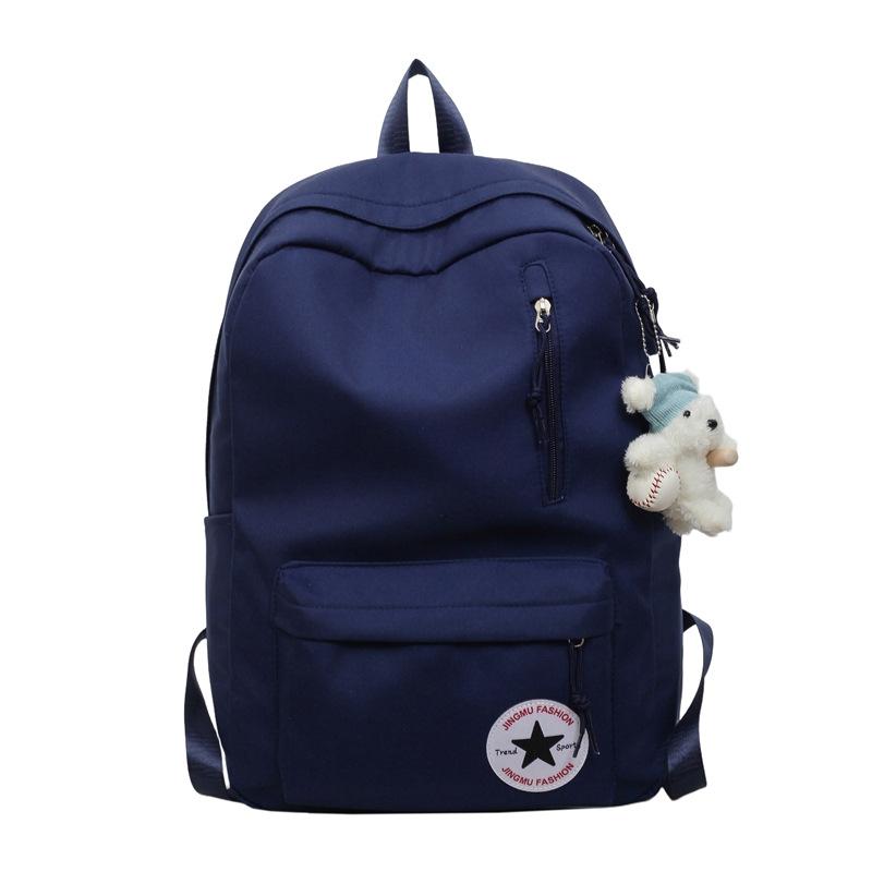 Schultasche Neuer Einfacher Rucksack Mode Mittel- und Oberschüler Schultasche Leicht Lässig Vielseitig Campus Rucksack Großhandel with accessories