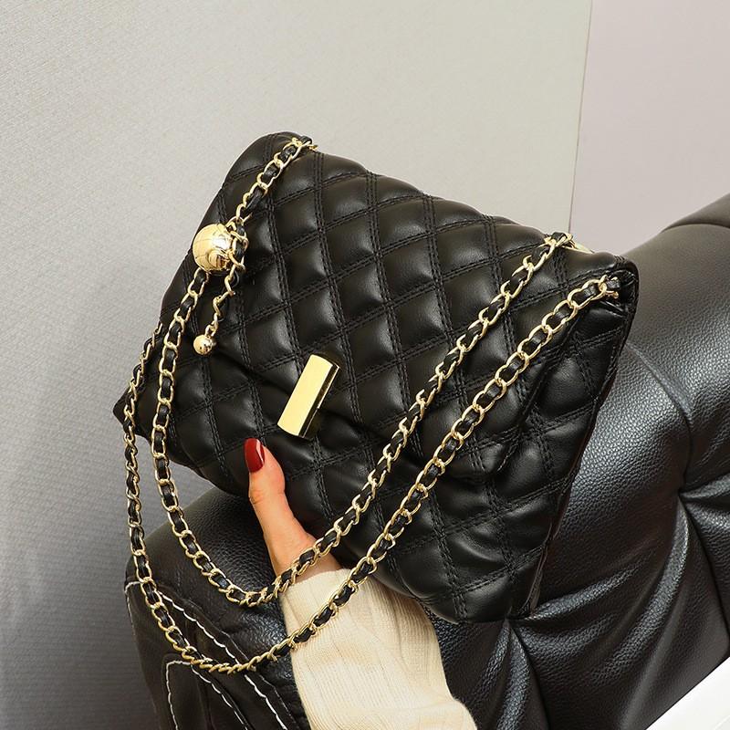 Tasche Modische Tasche Damen Umhängetasche Senior-Look Kleine Tasche Frühling/Sommer Klassische Leder-Ketten-Tasche