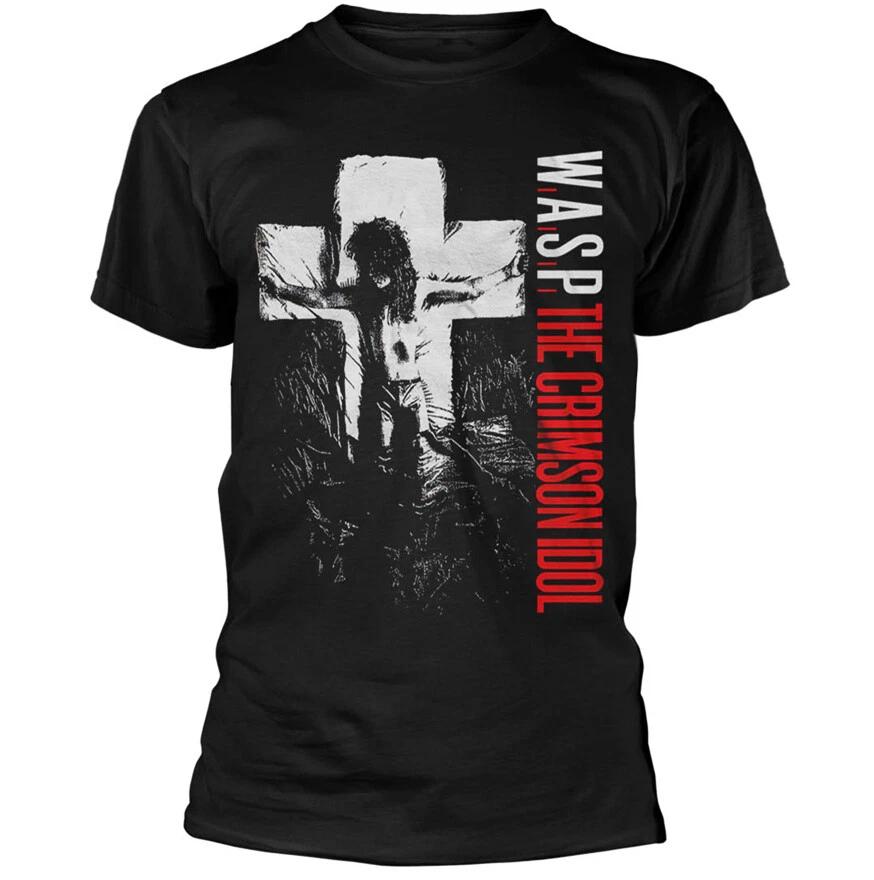 WASP The Crimson Idol Shirt T-Shirt Heavy Metal Band T-Shirt Herren T-Shirt Schwarz Lässig Rundhals Baumwoll-Tee S-4XL 5XL bunt