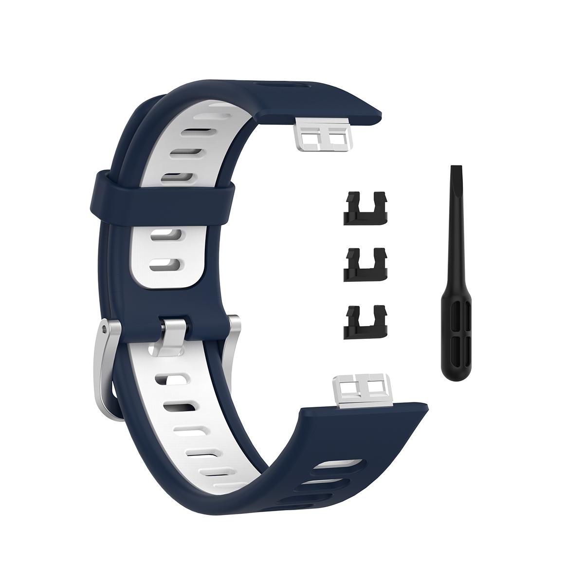Armband für Huawei Watch Fit Armband Smart Silikon Uhrenarmband Armband Watch fit Special Edition Armband Druck Zubehör Sport only the strap nachtblau