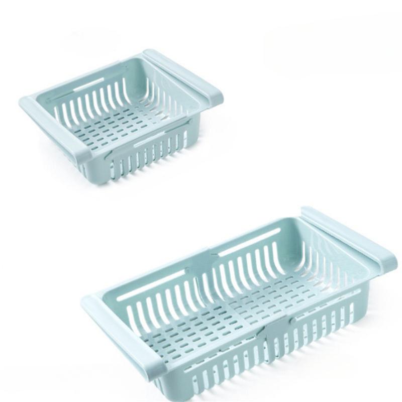 Küchenorganizer, Kühlschrank-Auszug unter dem Regal, Schubladenbox, Obstaufbewahrung, Schubladenkörbe, Zubehör, Kühlschrank-Aufbewahrungsbehälter white