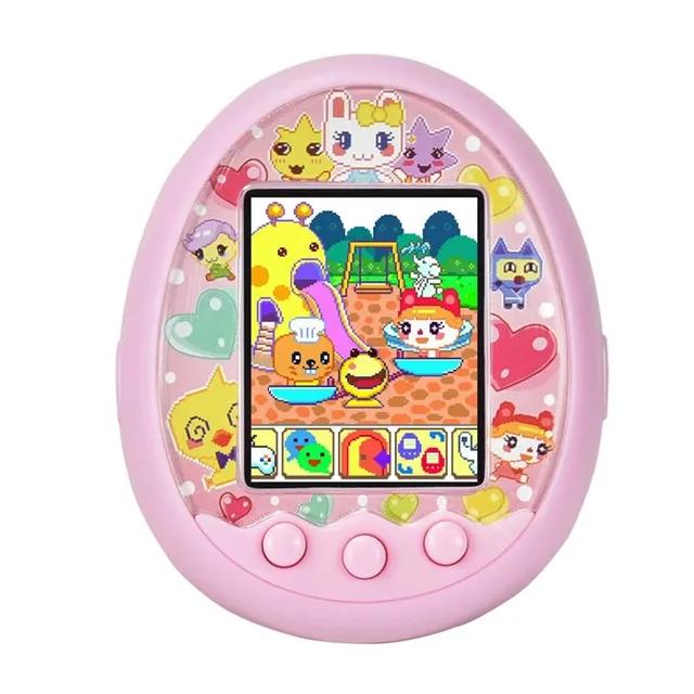 Elektronisches virtuelles Haustier mit Farbbildschirm, interaktives virtuelles Haustier-Dating-Spielgerät, Kinderspielspielzeug für Mädchen rosa