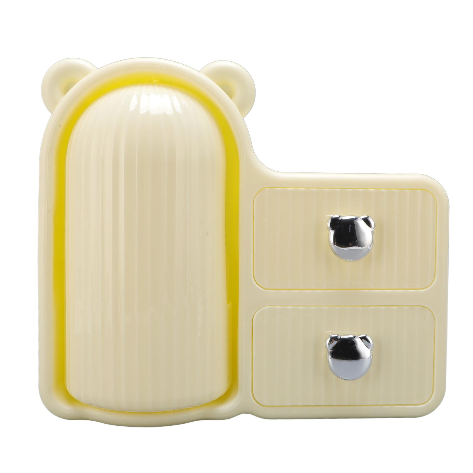 Make-up-Organizer mit drehbarem Halter, Schublade, zur Aufbewahrung von Kosmetik für Schlafzimmer, zur Aufbewahrung auf dem Schreibtisch oder zur Wandmontage