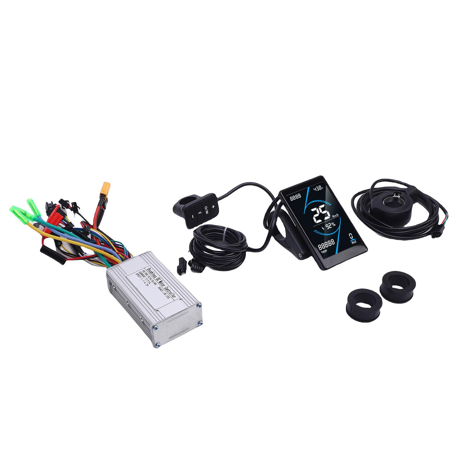 Elektrofahrrad Controller Kit 17A Sinuswelle Bürstenloser Motor Controller T5S LCD Display Anzeige 130X Daumengas für