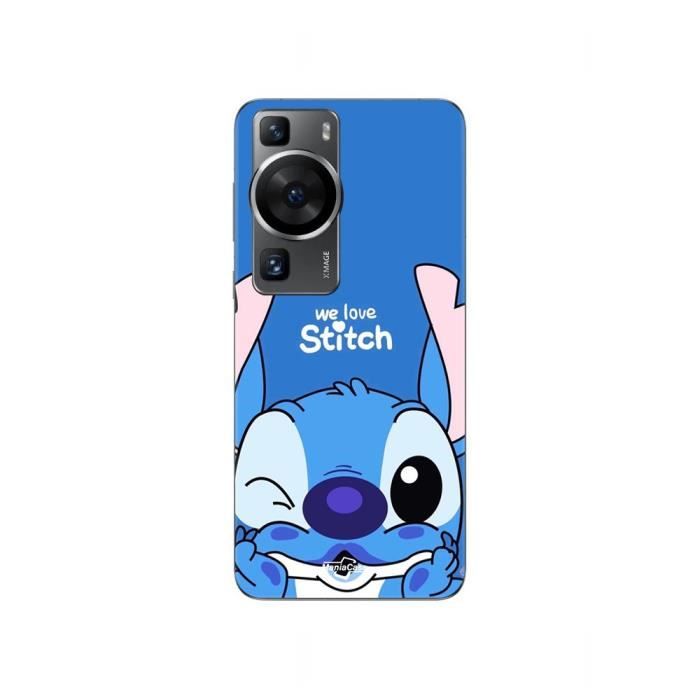 Coque Huawei P60 stitch cute ohana stitch bleu front bleu Maniacase blau