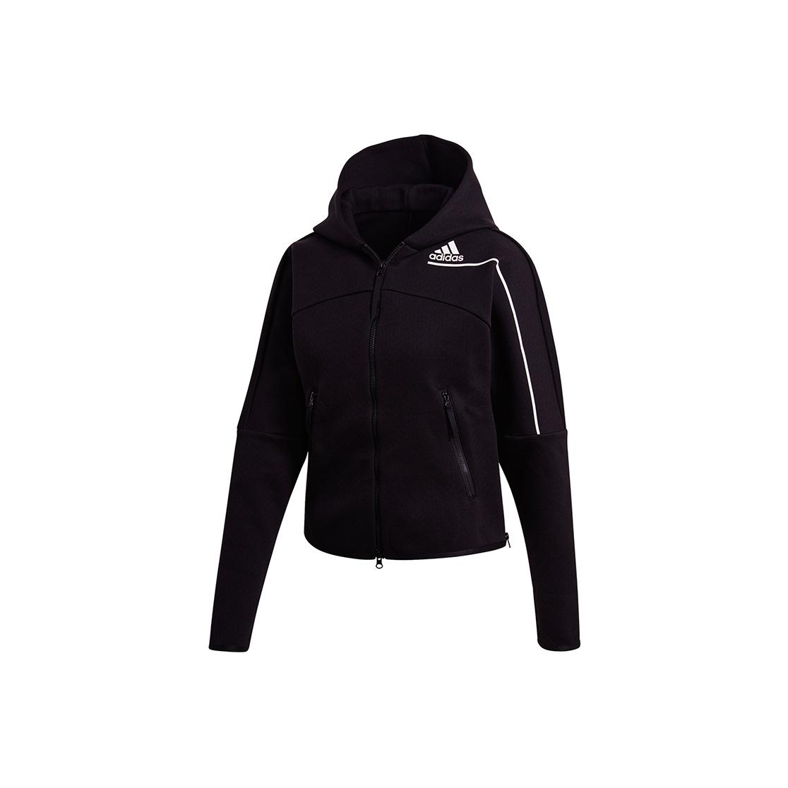 Adidas ZNE Hoodie mit überschnittenen Schultern Damen Jacken Schwarz GM3275 M