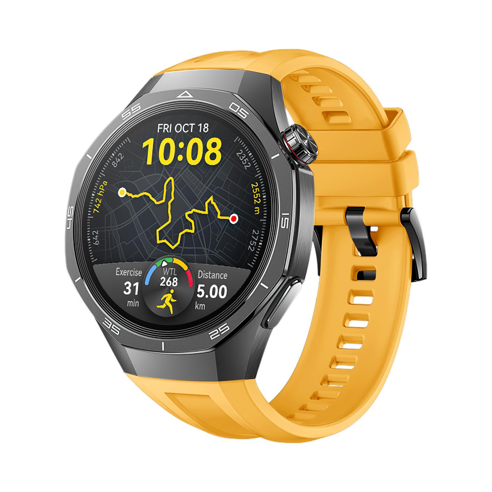 Offizielles Silikonarmband für Huawei Watch GT 5 Pro 46 mm Armband Correa für HUAWEI WATCH GT5Pro 46 MM Sportarmband Huawei GT5 Pro 46mm gelb
