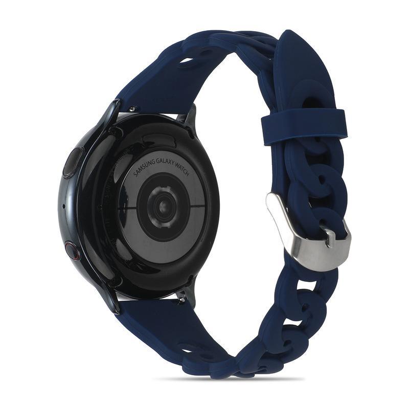 YurKem 20mm 22mm Damen Silikonarmband für Samsung Galaxy Watch 4 3 41mm 45mm Armband Armband S3 42mm 46mm Active 2 Gear Armband Galaxy Watch 4 40mm